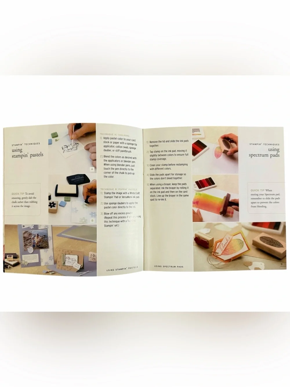 Lot of 7 Stampin' Techniques idea books from 1990-2007